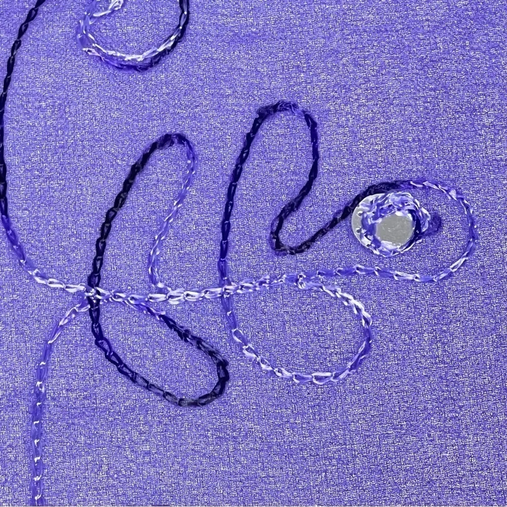 LADY JULIET Purple Lavender Sheer Sarong Cover-up Wrap Shawl & Travel Bag Sz OS